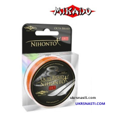 Плетеный шнур Mikado Nihonto Octa Orange диаметр 0,14мм размотка 150м оранжевый